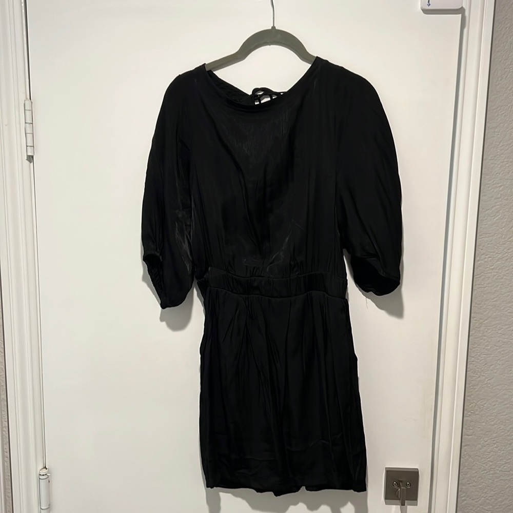 Black bathing suite coverup